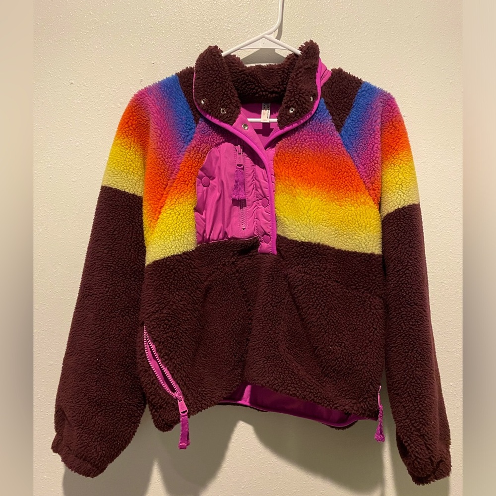 Free People Hit the Slopes purple gradient pullover